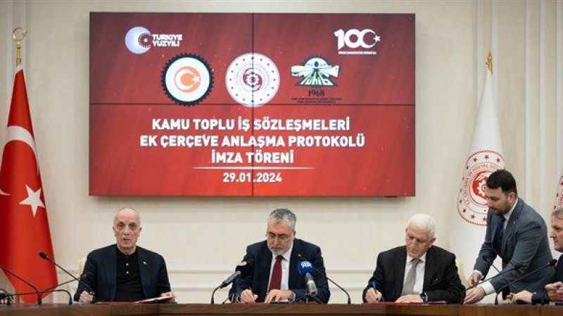 “Kamu Toplu İş Sözleşmeleri Ek Çerçeve Anlaşma Protokolü” İmzalandı.